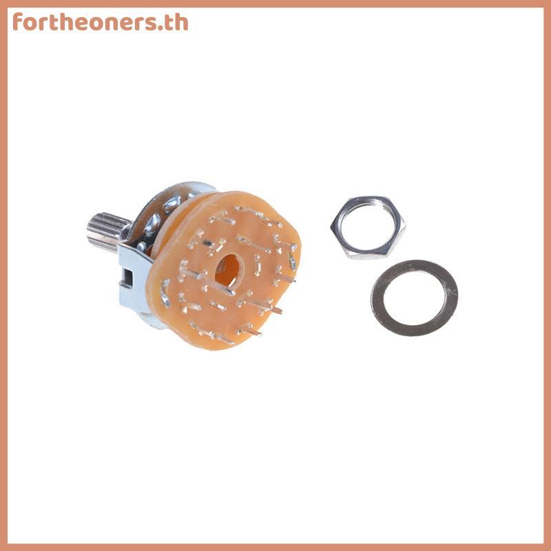 สําหรับกีตาร์เครื่องขยายเสียงช่อง Band Rotary Switch Selector RS25 3 Pole 4 ตําแหน่ง 3P4T TH