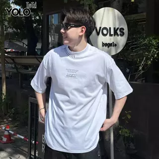 YOLO เสื้อยืด OVERSIZE เสื้อยืดโอเวอร์ไซส์ เสื้อคอตตอน คอกลม Y2669