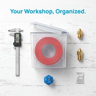 SHINDS 4 ชิ้น 3D การพิมพ์ Filament กล่องเก็บ,กันฝุ่นโปร่งใส 3D การพิมพ์ Filament คอนเทนเนอร์, Airtight แบบพกพากันน้ํา Filament Storage Organizer ซีล