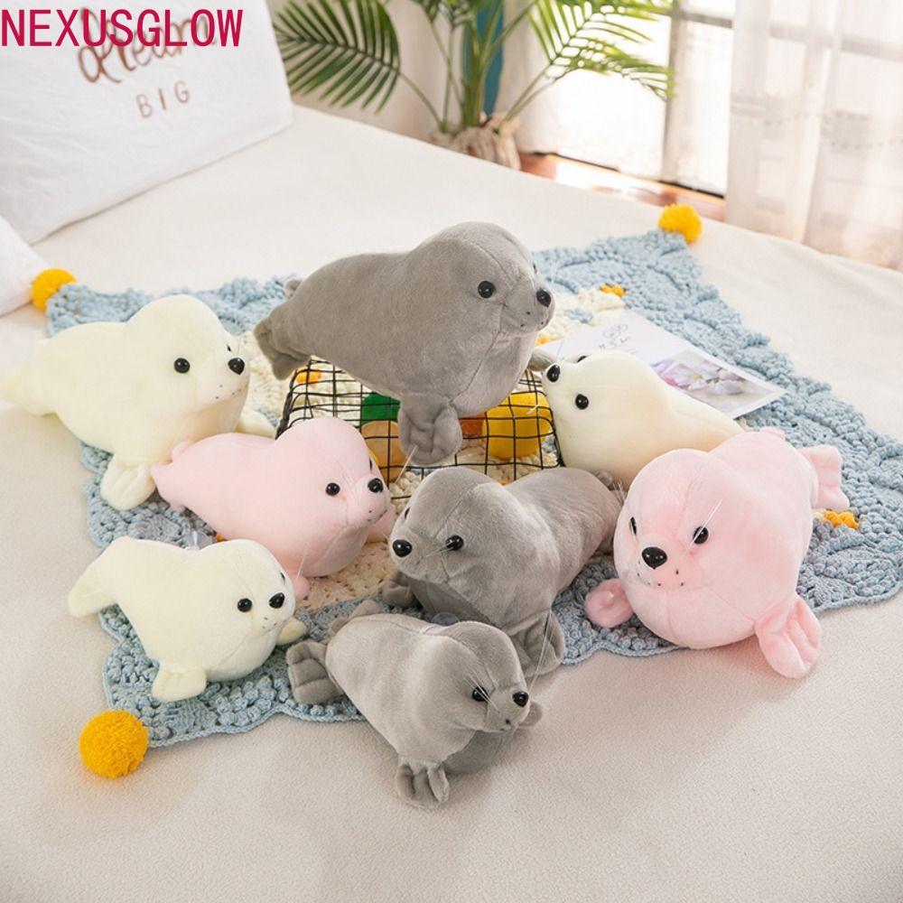 NEXUSGLOW Seal ตุ๊กตาตุ๊กตา, นุ่มสัตว์หมอน Seal Plush ตุ๊กตาของเล่น, Casual Comfy Fur น่ารัก Sea Lio