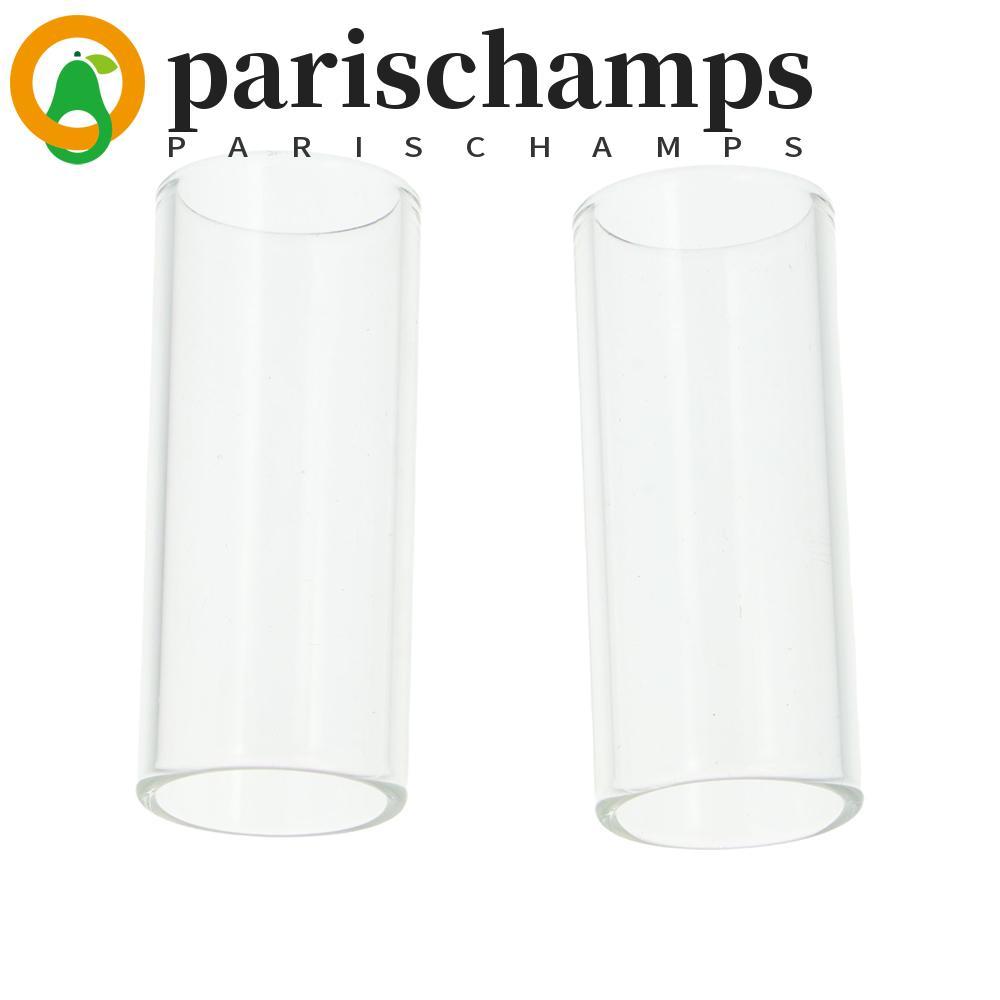 PARISCHAMPS Glass Slide Musical อุปกรณ์กีตาร์แบบพกพา หลอดนิ้วแก้ว