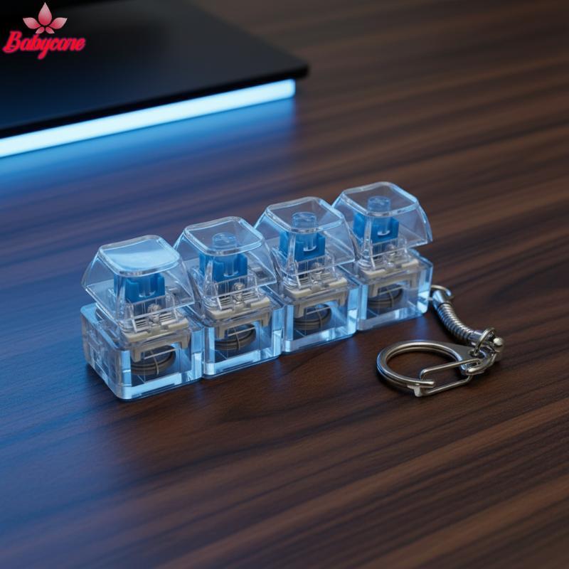 <BYCE-t> 9 คีย์คีย์บอร์ดเครื่องทดสอบสวิตช์พร้อม LED Balight Keycap ตัวอย่างของเล่นความเครียดบรรเทาสําหรับ Office Desktop Gaming