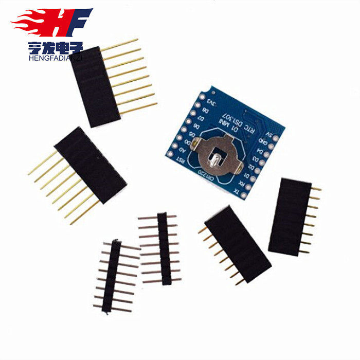 RTC DS1307 (นาฬิกาเรียลไทม์) + แบตเตอรี่ - ชิลด์สําหรับ WeMos D1