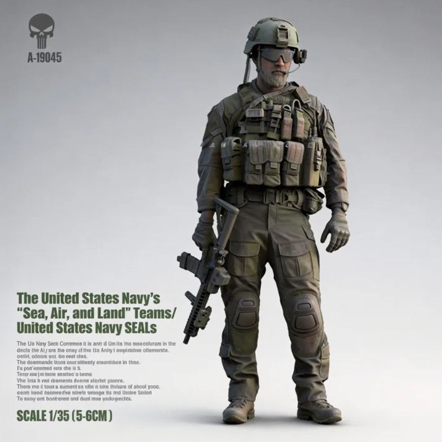 1 35 50มม. US กองทัพ SEALS Assault Pairman เรซิ่นทหารโมเดลสีขาวประกอบ A 19045 ตอนนี้