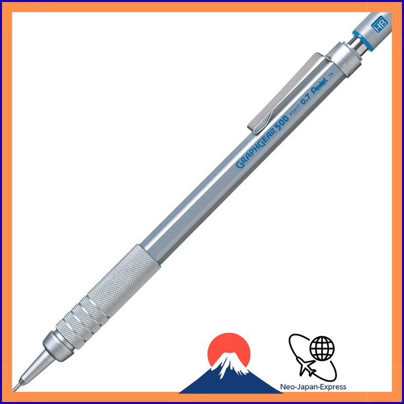 Pentel Sharp Pencil Graph Gear 500 0.5mm PG515 Silver