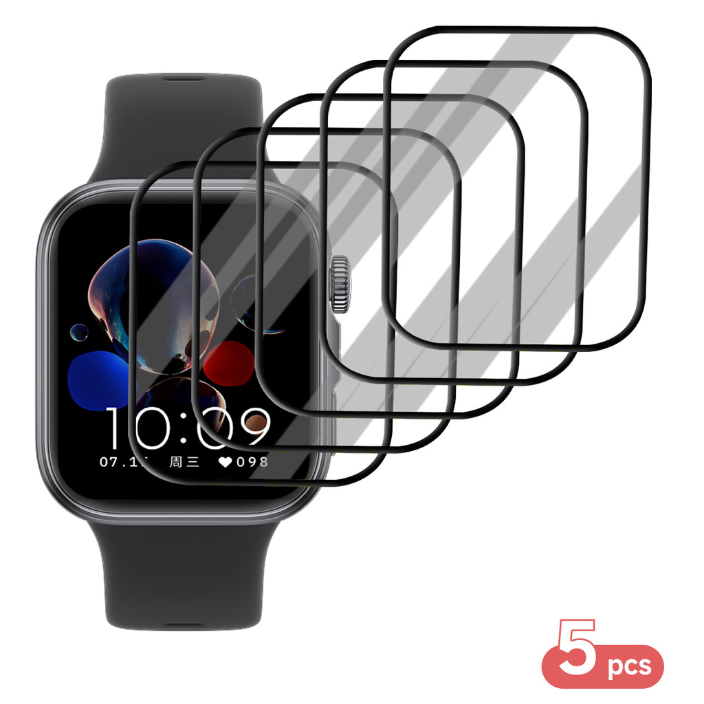 5 ชิ้นป้องกันหน้าจอฟิล์มสําหรับ Huawei Watch Fit 5 Pro/4Pro/5/4 3D โค้ง HD Full Coverage ป้องกัน