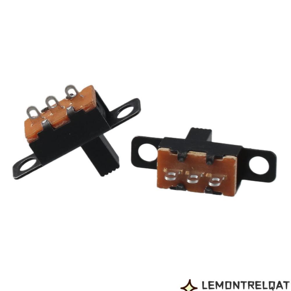 LEMONTRELQAT 8 ชิ้น Micro Mini Toggle Switch, แผง DC 50V 0.5A สวิตช์สไลด์, 6 มม.SS12F15VG6 3 ขา 2 ตํ