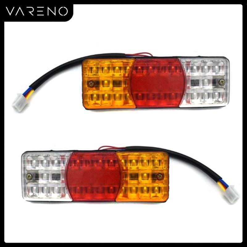 Vareno ไฟท้าย LED กันน้ำ3สี12V สัญญาณเบรกถอยหลังรถจักรยานยนต์