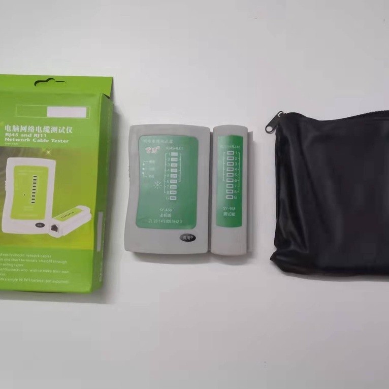 RJ 45 And RJ11 Network Cable Tester SY-468 Gray Green