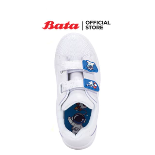 Bata บาจา รองเท้านักเรียนพละ ช่วงอายุ 5 - 9 ปี สายปรับระดับได้ สำหรับเด็กผู้ชาย รุ่น Galaxy สีขาว รหัส 3411902