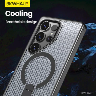 SAMSUNG BKWHALE Cooling เคสโทรศัพท์แม่เหล็กสําหรับSamsung S26 S25 S24 S23 Ultra Plus + FE S25FE S24FE A57 A56 A55 A37 A36 A35 A27 A26 A25 A17 A16 A15 A07 ป้องกันฤดูใบไม้ร่วงปกหลัง