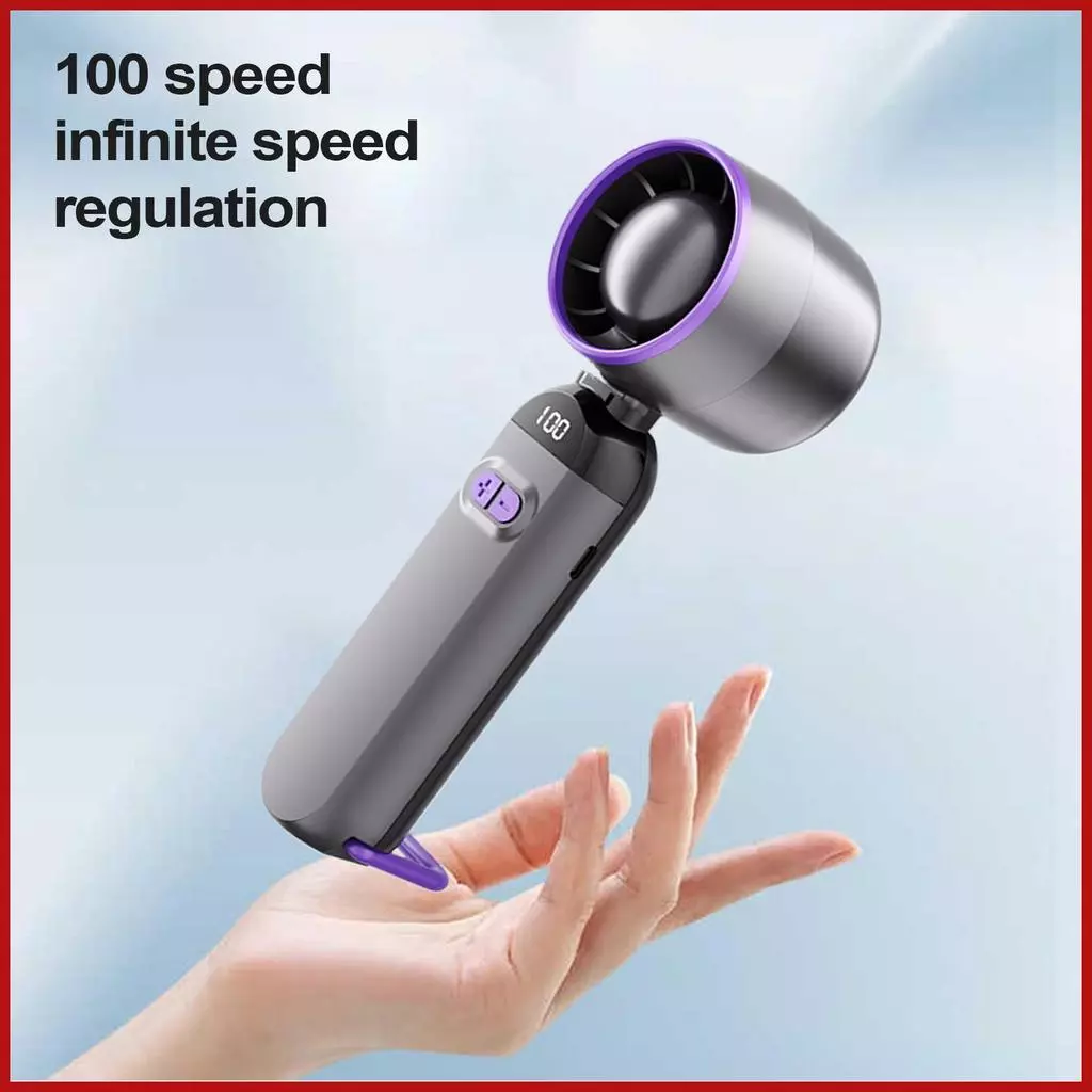 พัดลมพกพา Bladeless 100 Speed ชาร์จไฟได้ - รูปที่ 1
