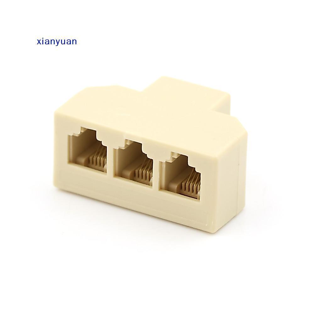 [xianyuan] 1PC RJ11 Splitter 3 Way Adapter 1 M ถึง 3 F RJ-11 6P4C โทรศัพท์ Ja Splitter XY