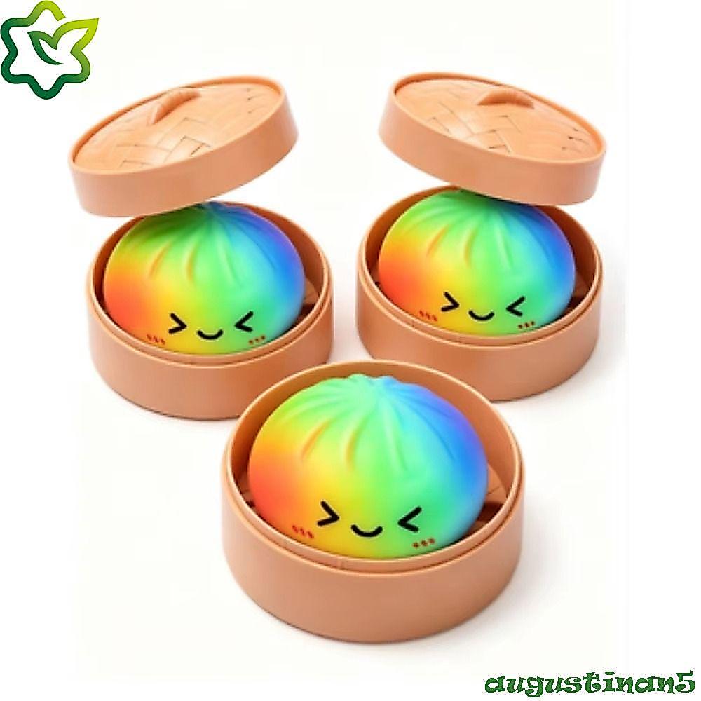 AUGUSTINAN Squishy Dumpling,สายรุ้งสีช้า Rising Dumpling Squishy ของเล่น, Creative Slow Rebound น่ารัก Soft Pinch Sensory Fidget Ball เด็กผู้ใหญ่