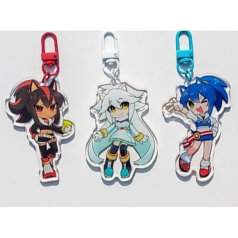 พวงกุญแจ Sonic Gijinka 3" อะคริลิค