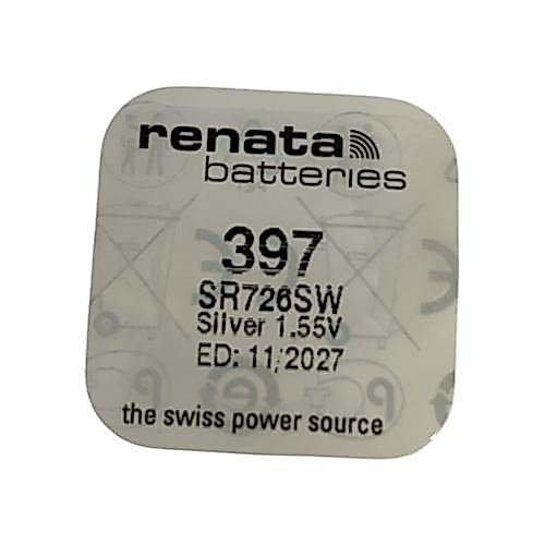 ถ่านกระดุม Renata ถ่านของแท้ 1.55V SR726SW , 397 / SR726SW  แบ่งจำหน่าย 1เม็ด,5เม็ด