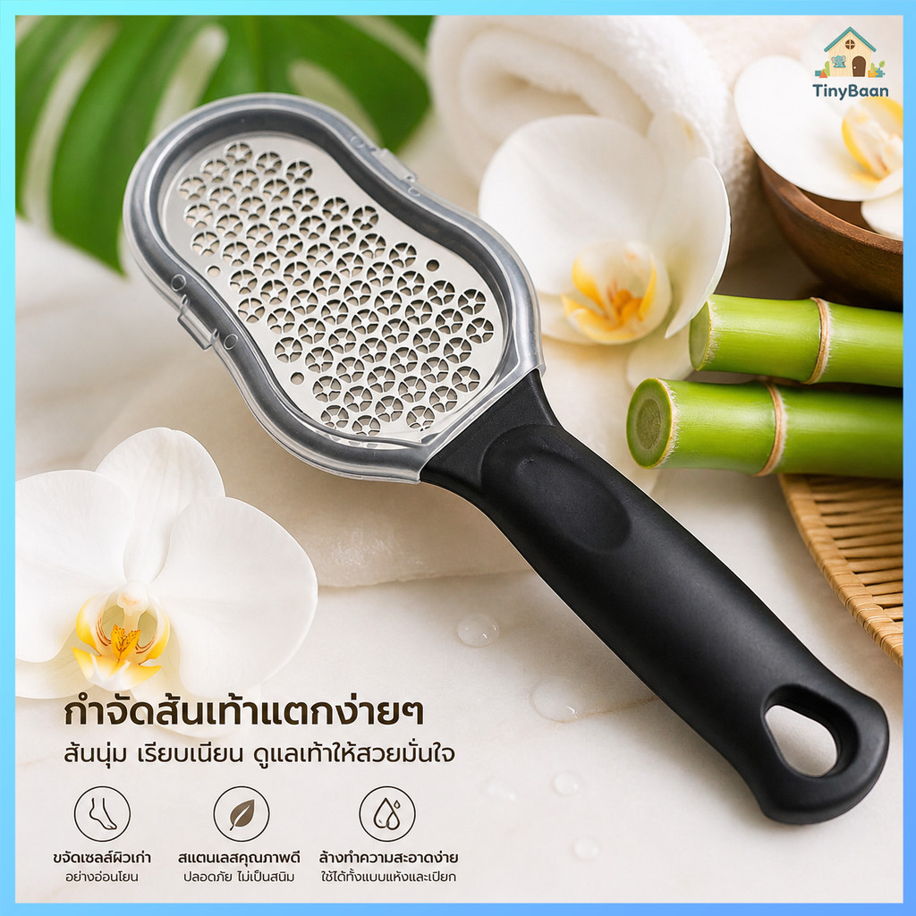 TinyBaan อุปกรณ์ดูแลผิวเท้า ดีไซน์ใหม่ ใช้งานง่าย พกพาสะดวก