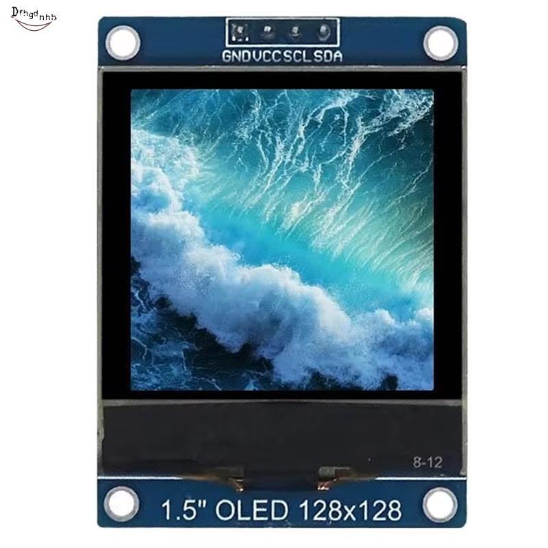 1.5 นิ้ว 4PIN OLED โมดูลจอแสดงผลหน้าจอ SH1107 ไดรฟ์ IC 128x128 IIC อินเทอร์เฟซสําหรับ 51 STM32 P2210