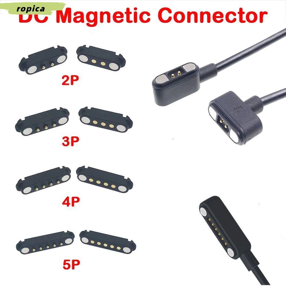 ROPICA DC Magnetic Pogo Pin Connector,กันน้ํา 2Pin 3Pin 4Pin 5Pin Pogopinขั้วต่อแม่เหล็ก,High Current Spacing 2.54 มม.2A Magnetic Contact Connector