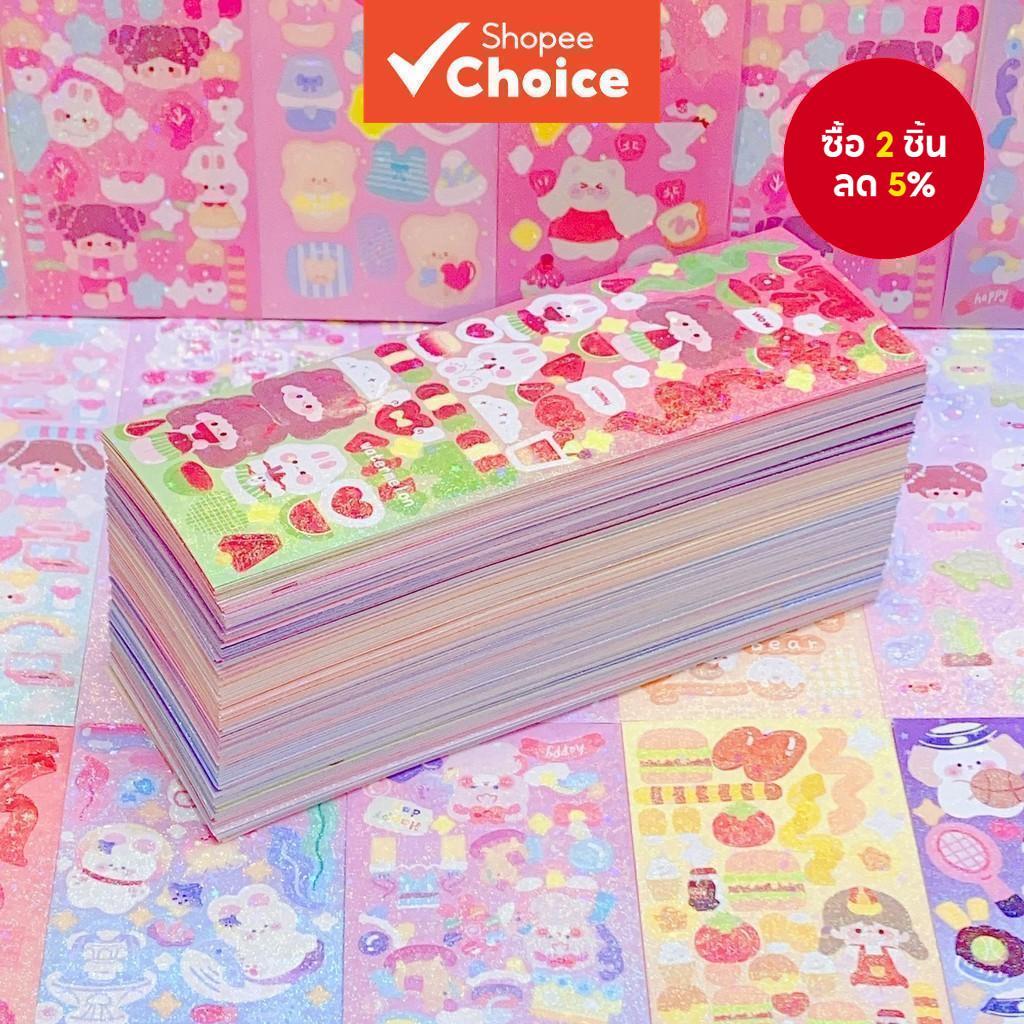 50/100/200 ชิ้น Kawaii การ์ตูนสติกเกอร์เงาชุด - DIY ตกแต่งสําหรับเครื่องเขียนนักเรียนและ Sketchbooks, น่ารัก