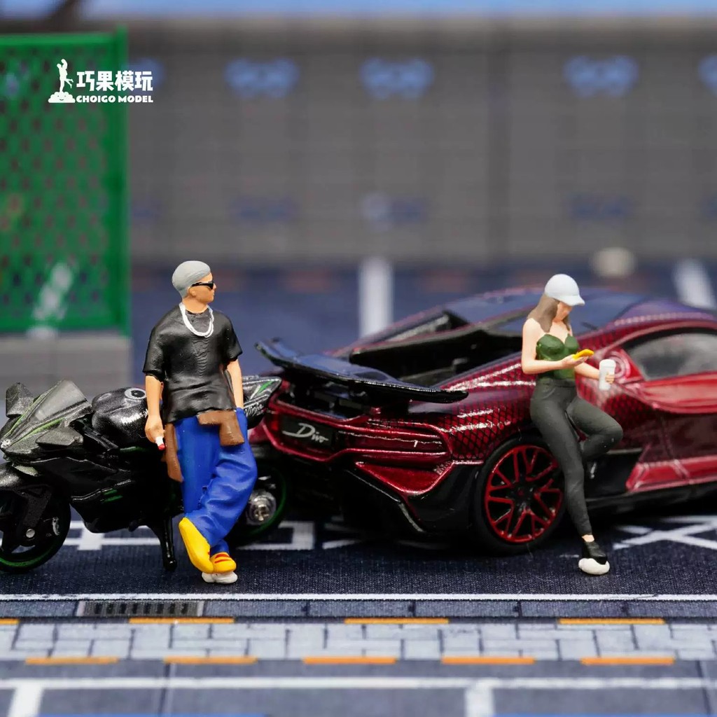 1: 64 ตาชั่ง Urban Hipster Theme ตุ๊กตาจิ๋วรุ่น--5 รูปแบบที่มีการพิมพ์เรซิน 3D มือสี เหมาะสําหรับ 64 Scales Street View รุ่นรถ โต๊ะทราย ฉาก ฯลฯ
