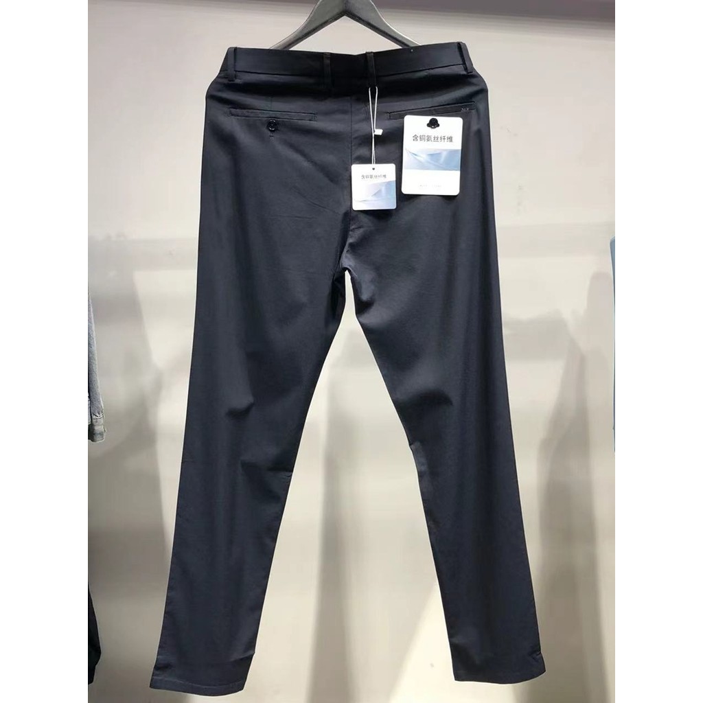 F First-Line Brand เหลือ Order Summer Copper Ammonia Silk Navy Blue Summer Youth Business Slim-fit S