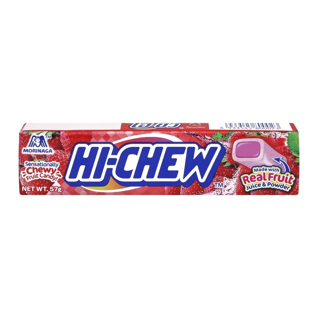 ไฮ-ชิว ลูกอมเคี้ยวหนึบสตรอเบอร์รี่ Hi-Chew Chewy Strawberry Candy 57g.