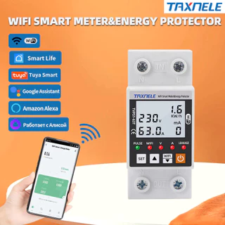 TUYA เติมเงิน WiFi สมาร์ท Earth Leakage ป้องกันแรงดันไฟฟ้า Circuit Breaker Power kWh Meter