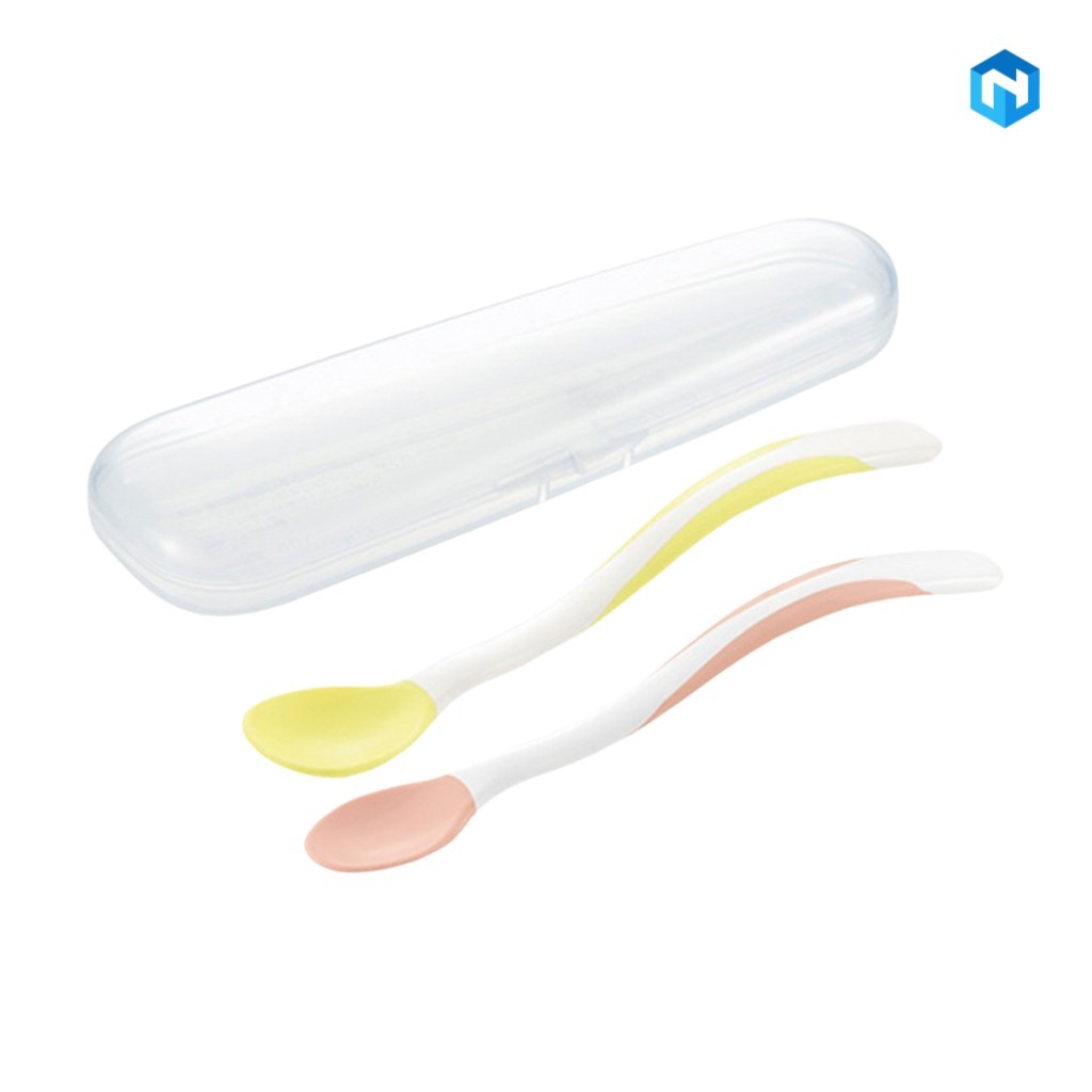[ritchel] TLI Soft Baby Spoon Set 2 ชิ้น พร้อมเคส / ชุดช้อนเด็กเกาหลี / นุ่มและปลอดภัย / ของแท้ 100%