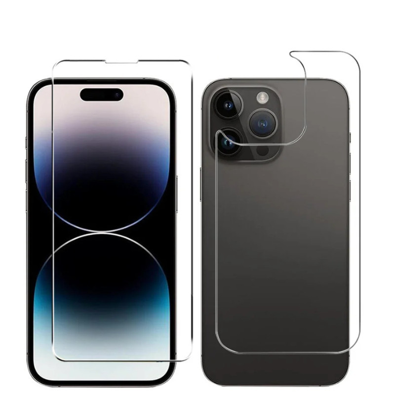2 in 1 ฟิล์มกระจกนิรภัยสําหรับ iPhone 17e Air 17 16e 16 Plus Pro Max Anti-Scratch โทรศัพท์ด้านหน้า +