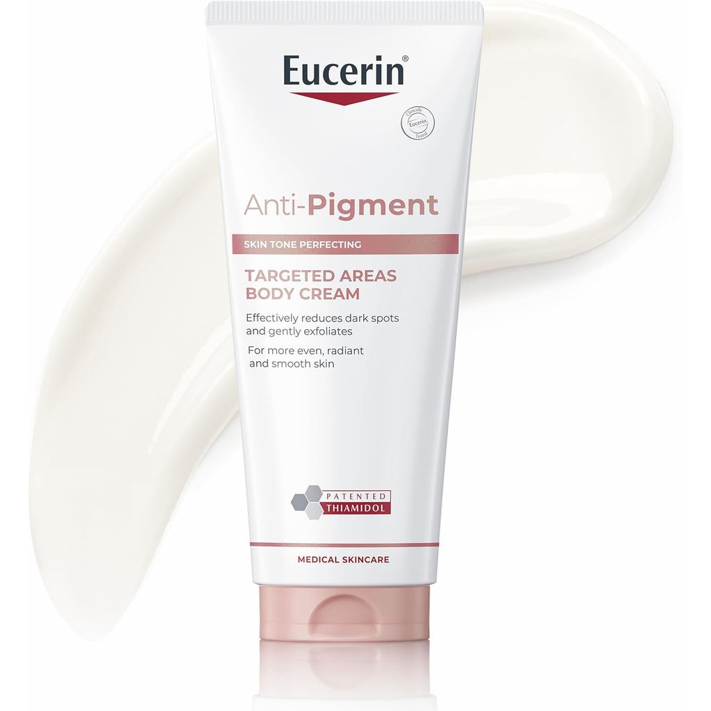Eucerin Anti-Pigment Targeted Areas Body Cream 200ml, Exfoliating and Regenerating Body Skincare with Thiamidol, ครีมบํารุงผิวสําหรับการรักษารอยดํา