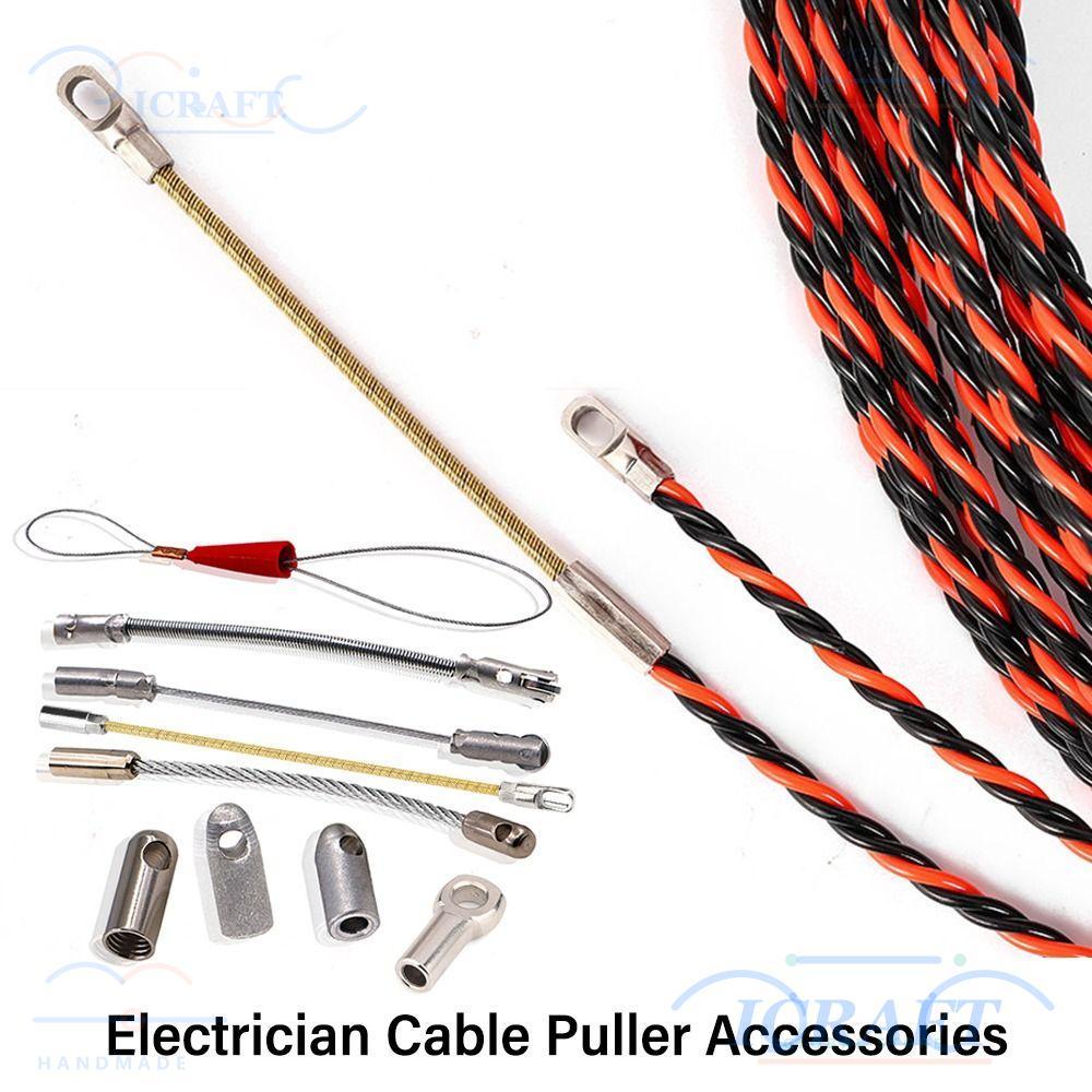 ICRAFT Connector Head ทนทานสําหรับซ่อมสายดึงอุปกรณ์เสริมช่างไฟฟ้าสายไฟยืดหยุ่น Threader