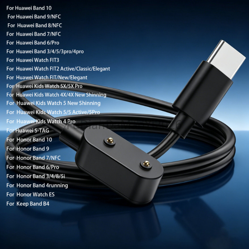 FUDIANDA USB-C Charger Cable Station สําหรับ Huawei Band 10 9 8 7 6 Pro Keep B4 นาฬิกา Fit 2 Mini Sm