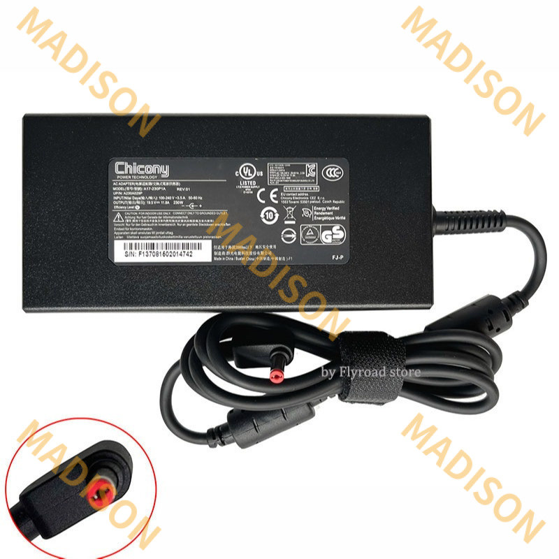 อะแดปเตอร์ 19.5V 11.8A 230W สําหรับ Acer Nitro 5 N22C1 เครื่องชาร์จโน้ตบุ๊ค 5.5*1.7 มม.