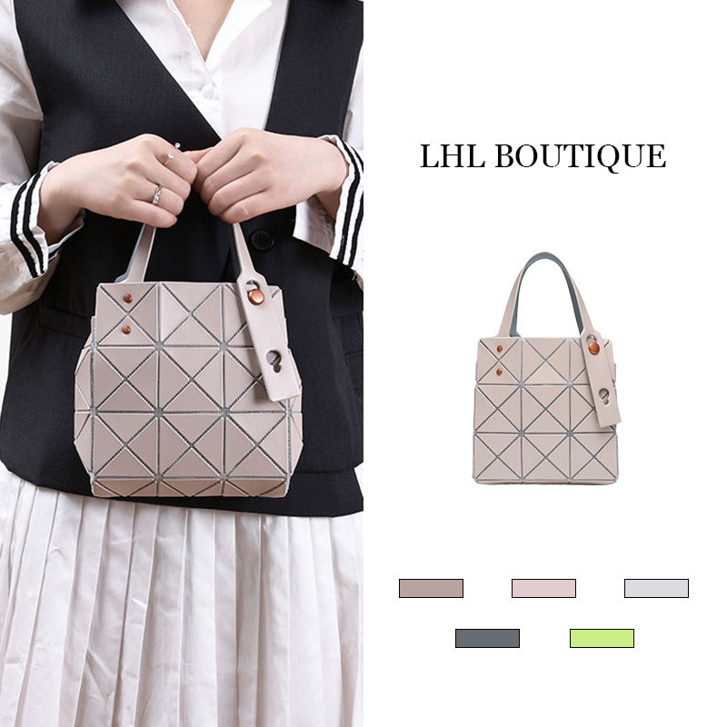 LHL BOUTIQUE กระเป๋าถือสตรีใหม่มินิสีเล็บเรขาคณิตเพชรตารางรักแร้กระเป๋ากระเป๋าสี่เหลี่ยมเล็ก
