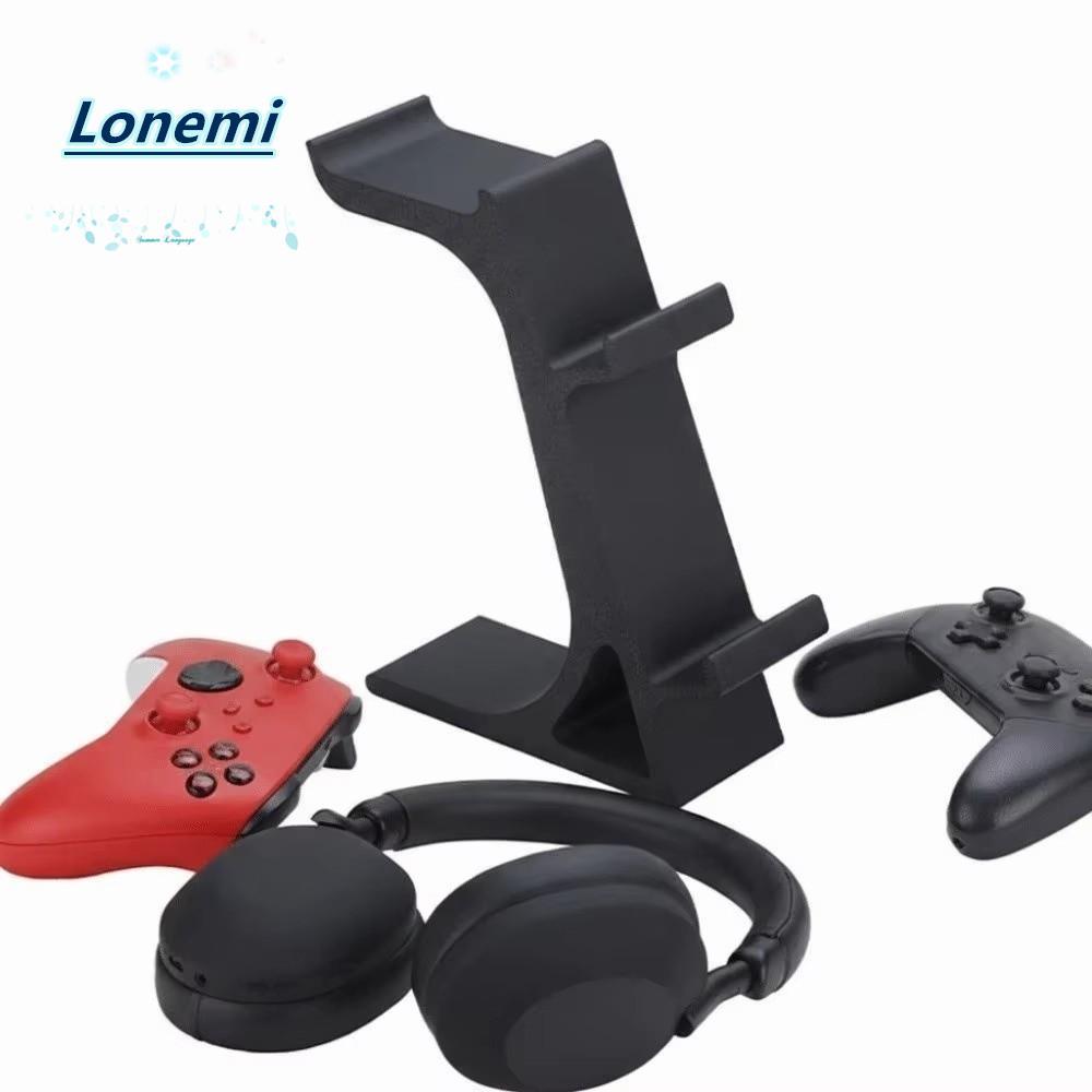 LONEMI PS5 Controller Stand, ฐานมั่นคง 3-in-1 Design Gaming Organizer, ขาตั้งจอแสดงผลเกมแพดโครงสร้าง 2 ชั้นอเนกประสงค์สําหรับคอลเลกชันจอแสดงผล