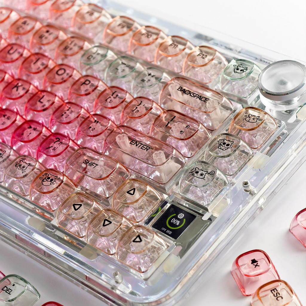 MAIMOOO การส่งผ่านแสงภาษาไทย Keycap Blazing Rhapsody Keycap MOA Profile 125 คีย์ PC UV Process Aula 