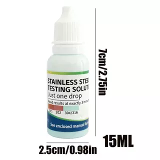 การทดสอบสแตนเลส Reagent Liquidแมงกานีส Detectio 15ml แบบพกพา dyrfth