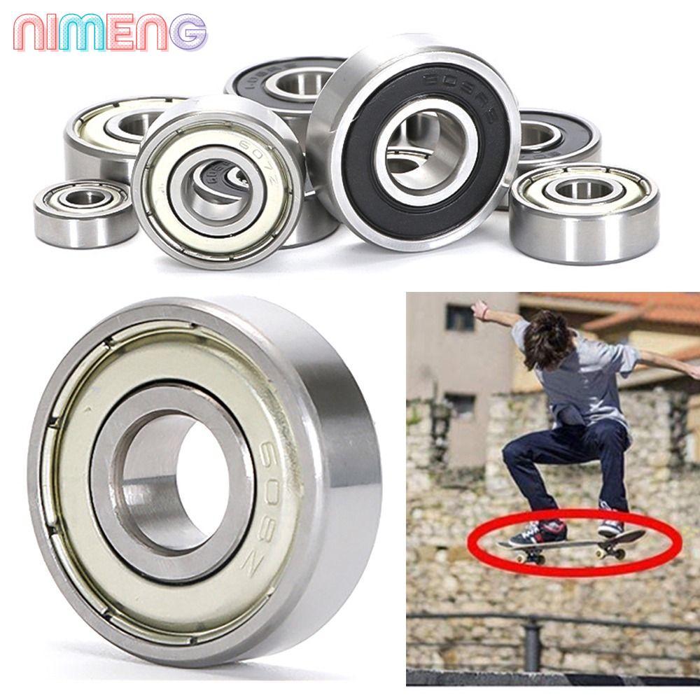 NIMENG 1 ชิ้นเครื่องพิมพ์, 608ZZ 608RS 609ZZ 609RS Double Shield Ball Bearing, แบริ่งเหล็ก 6000ZZ 60