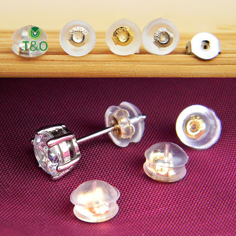 T & O 10 ชิ้น Soft Clear Earnuts ต่างหู Bas ปลั๊ก Stoppers ผลการค้นหาเครื่องประดับที่มีประโยชน์