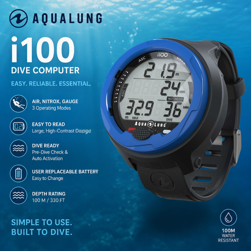 Aqualung i100 ไดฟ์คอมพิวเตอร์ นาฬิกาดำน้ำ