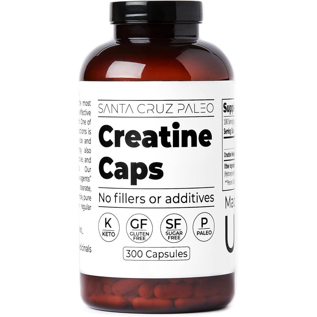 SantaCruzPaleoCreatineCaps,รองรับGrowth&Ener,GlutenFree,Keto,SugarFree,Paleo,NosorExpertitives,Creat