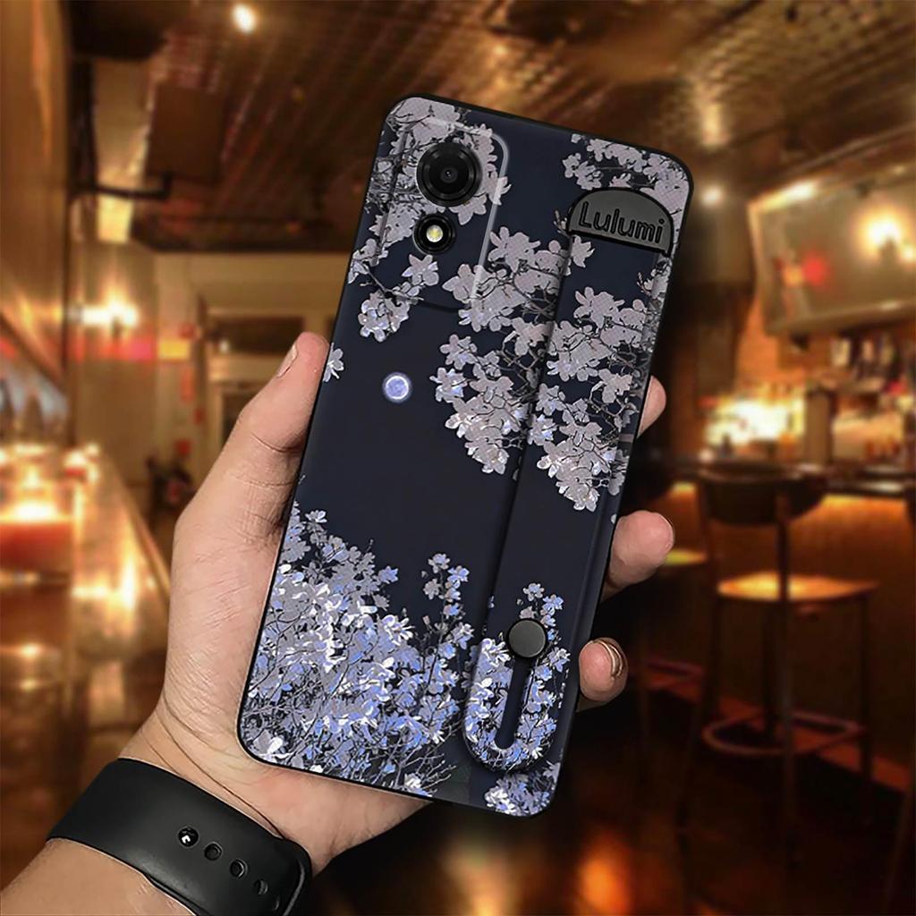 ฝาครอบโทรศัพท์ป้องกันเคสโทรศัพท์สําหรับ TCL 501/T433D สายรัดข้อมือซิลิโคน Dirt-resistant ภาพวาดกันกร