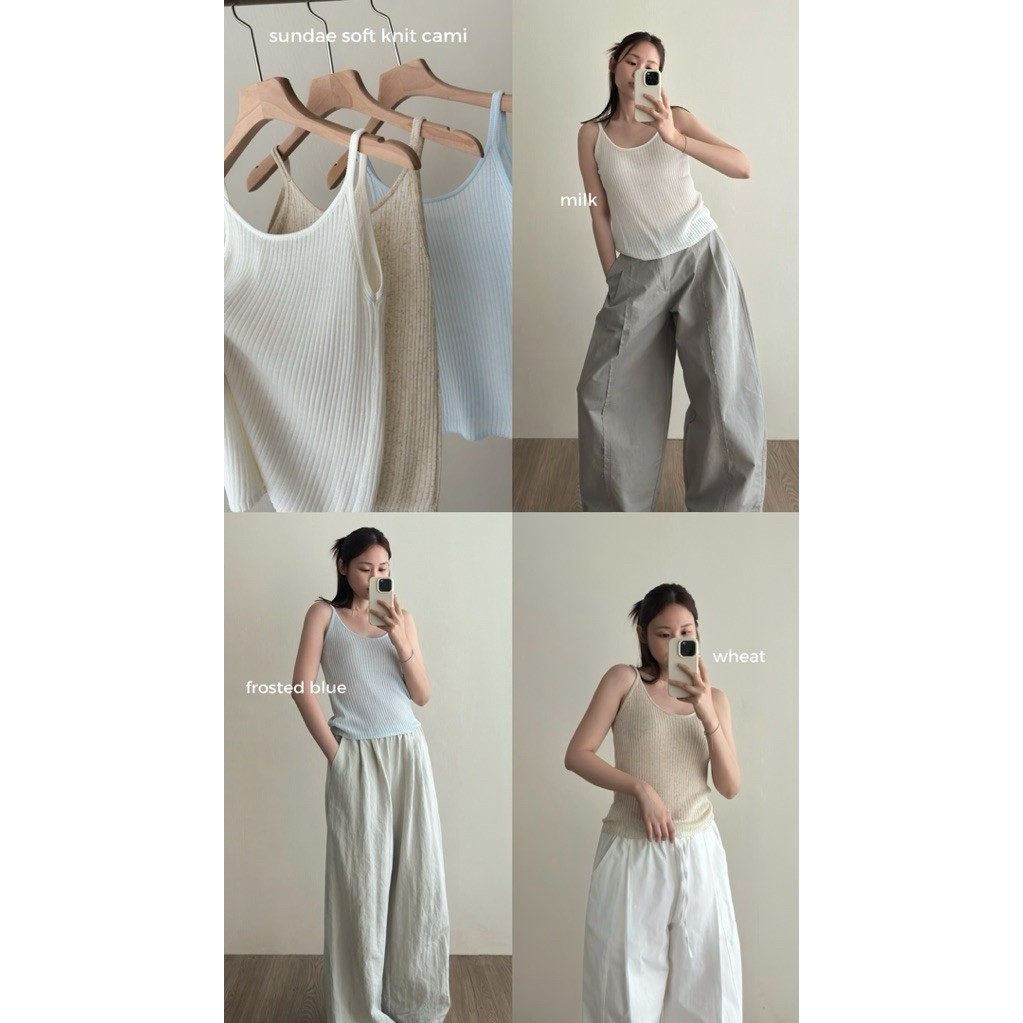 FADTHINGS : sundae soft knit cami ผ้าทอบางเบาใส่ได้2ด้าน 🍒🍌