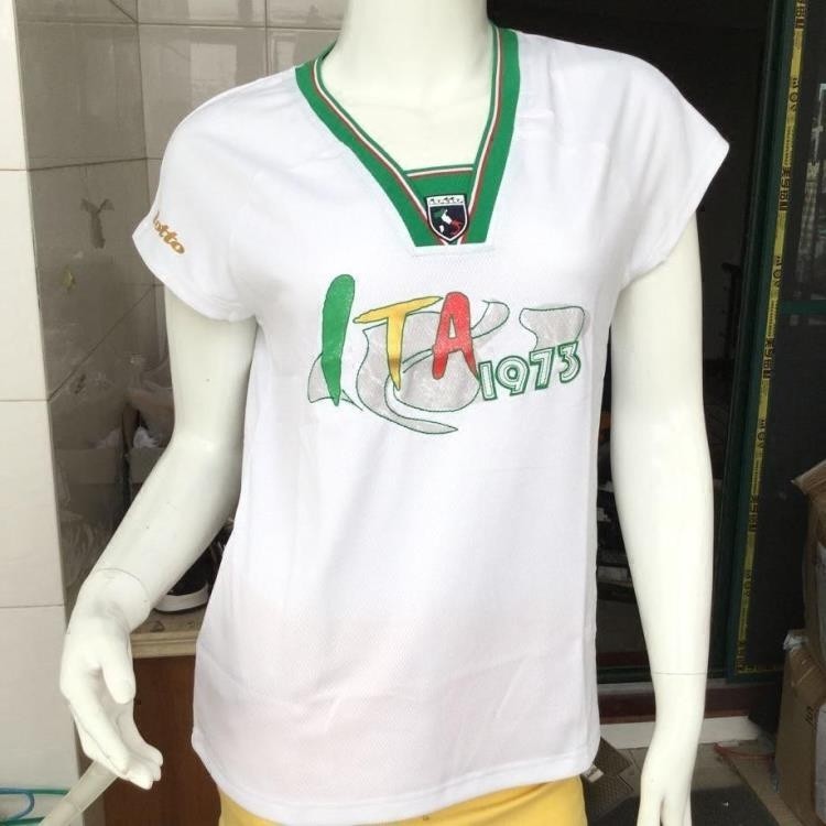 Lottosport Lotto Women Italian Football Series Quick-Drying Perspiration เสื้อยืดระบายอากาศ ETSE018-
