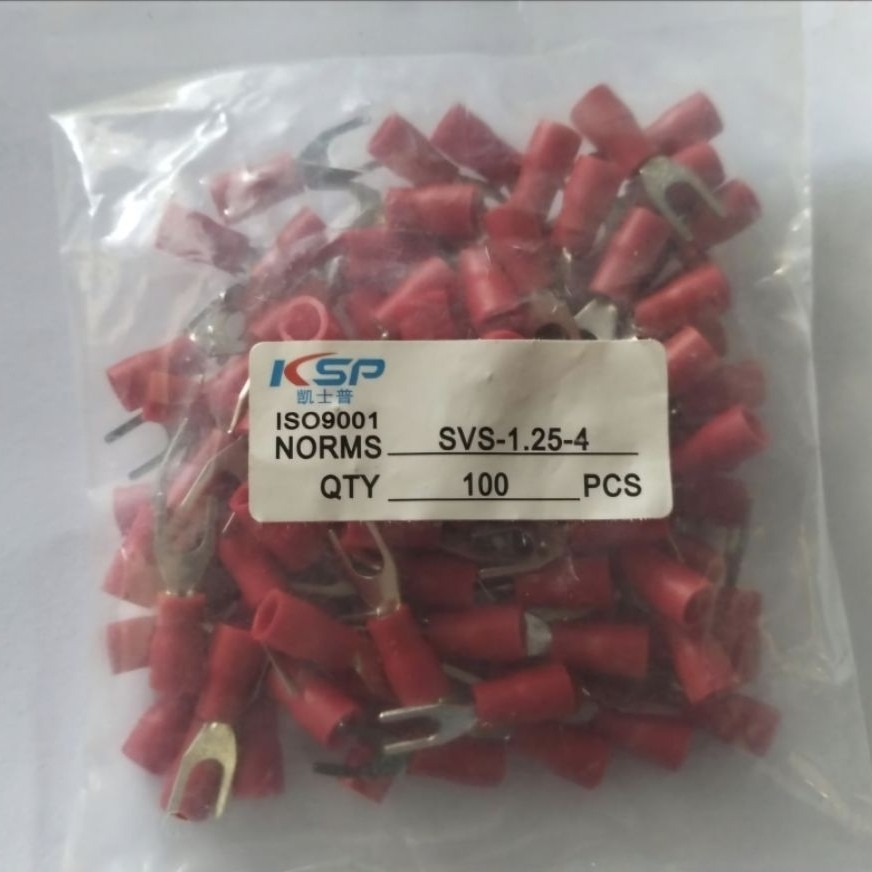 MERAH YF Cable Skun 1.5 - 4, Fork Skun Y Fork 1.25 mm 1.25 - อุปกรณ์ทองแดง 4 mm น้ําเงิน ดํา แดง เหล