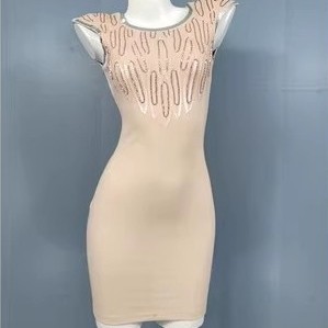 การค้าต่างประเทศสั่งซื้อ LI Home Texture Heavy Industry เลื่อมลูกปัดประกาย Slim-fit Slimmer ดูชุดคนด
