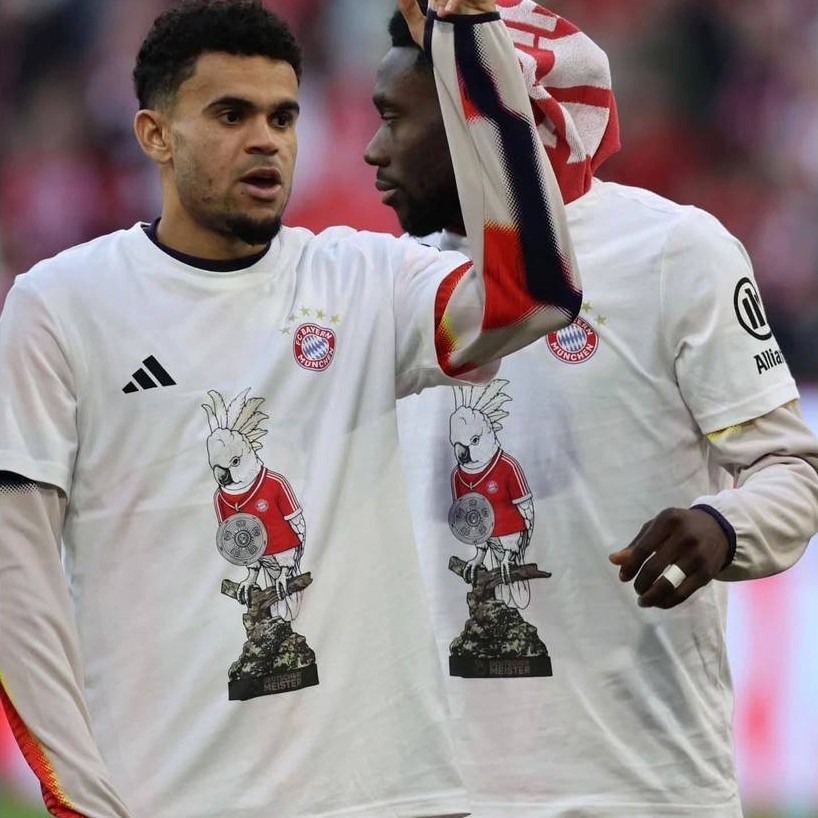BAYERN MUNICH 2025/26 Bundesliga Champions Tee FC Bayern Deutscher Meister Fan Shirt Adult Cotton T-