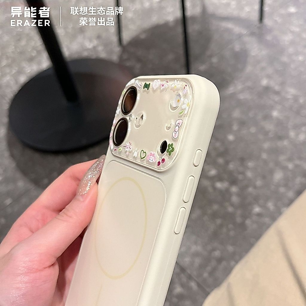 Abnormal Ecoological Abnormal ใช้งานได้ Apple 17ProMax เคสโทรศัพท์แม่เหล็ก 16 สติกเกอร์ซิลิโคนเหลว 1