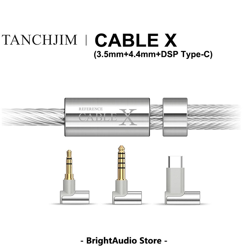 TANCHJIM CABLE X อัพเกรดสายหูฟังทองแดงเงิน 0.78 มม. 3 ปลั๊ก 3.5 มม./4.4 มม./DSP Type-C